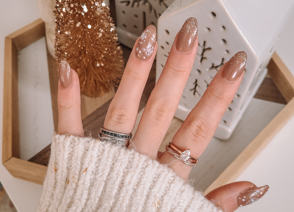 slim fit dress slacks Press On Pink and Rose Gold Frame Nails main image 0