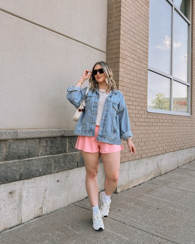 Errands but make it cute 🌸 Say “DETAILS” to have outfit links sent to your DMs! 

_______

Midsize fashion, spring to summer outfits, everyday style, simple outfits, workout shorts, oversized denim jacket, new balance sneakers, athleisure outfit 
.
.
.
#midsizefashion #springoutfits #summeroutfitideas #everydaystyle #springootd #size12 #easyoutfits #fashionover30 #midsizeootd #everydayoutfits