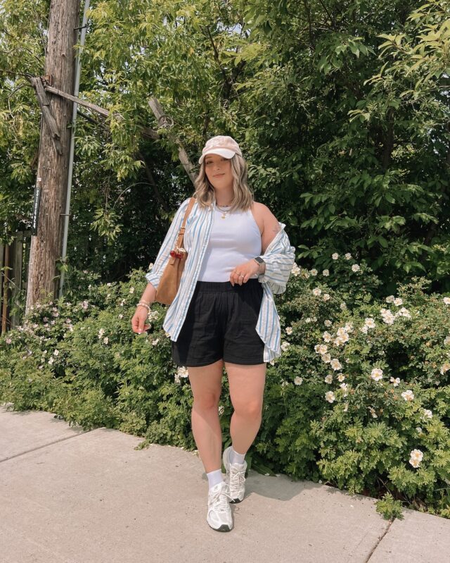 Summer walks ☀️🤍 Say “DETAILS” to have links to shop sent to your DMs!

________

Midsize summer outfits, simple outfit ideas, comfy outfits, everyday style, comfy shorts, button up shirt, dad sneakers
.
.
.
#midsizefashion #summeroutfits #summerootd #everydaystyle #summeroutfitideas #simpleoutfits #comfyoutfits #size12 #midsizeootd #newbalance530 #oldnavy #aerie